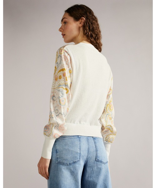 Ted Baker(テッドベーカー)の「ZORINA レトロプリント カーディガン(カーディガン/ボレロ・レディース・ホワイト・3/1/0/2)」の7枚目の写真