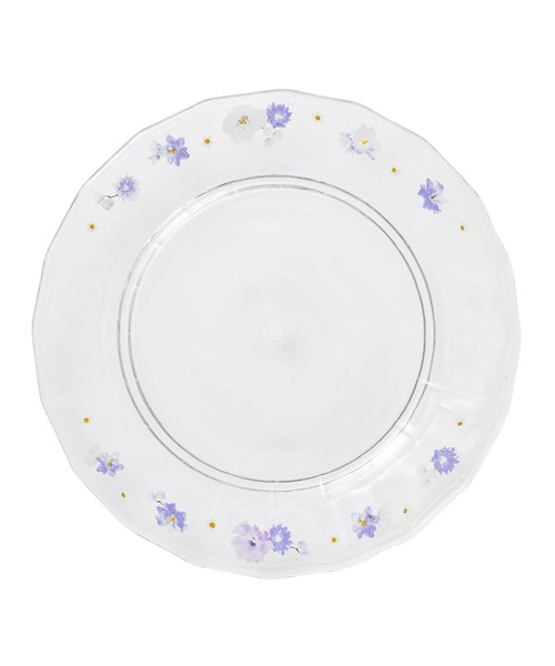 セール】フラワーフリル ガラススタンド パープル（食器