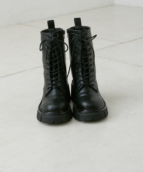 Chico（チコ）の「レースアップ厚底ミドルブーツ（ブーツ・レディース・ブラック/ベージュ/カーキ・SMALL/MEDIUM/LARGE）」の20枚目の写真