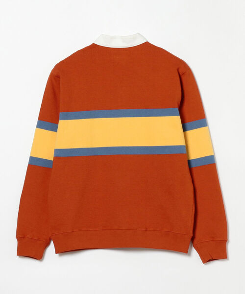 BEAMS PLUS(ビームスプラス)の「BEAMS PLUS / スタンドカラー ラガーシャツ(スウェット・メンズ・オレンジ/ネイビー/グリーン・L/M/S/XL)」の18枚目の写真