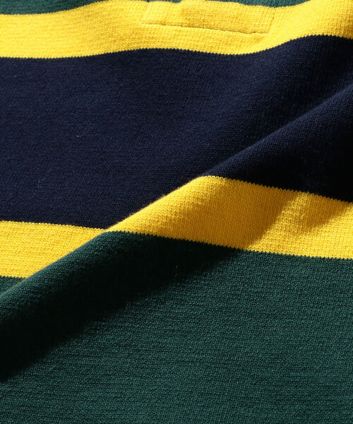 BEAMS PLUS(ビームスプラス)の「BEAMS PLUS / スタンドカラー ラガーシャツ(スウェット・メンズ・オレンジ/ネイビー/グリーン・L/M/S/XL)」の13枚目の写真