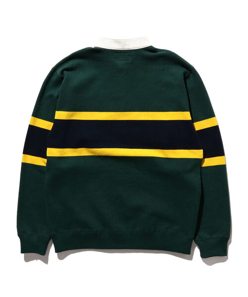 BEAMS PLUS(ビームスプラス)の「BEAMS PLUS / スタンドカラー ラガーシャツ(スウェット・メンズ・オレンジ/ネイビー/グリーン・L/M/S/XL)」の12枚目の写真