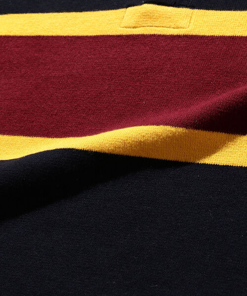BEAMS PLUS(ビームスプラス)の「BEAMS PLUS / スタンドカラー ラガーシャツ(スウェット・メンズ・オレンジ/ネイビー/グリーン・L/M/S/XL)」の8枚目の写真