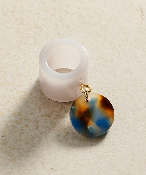 ear PAPILLONNER（イアパピヨネ）の「リング付きスカーフネックレス（ネックレス・レディース・ブラック/レッド/ダークオリーブ/サックスブルー・FREE）」の14枚目の写真