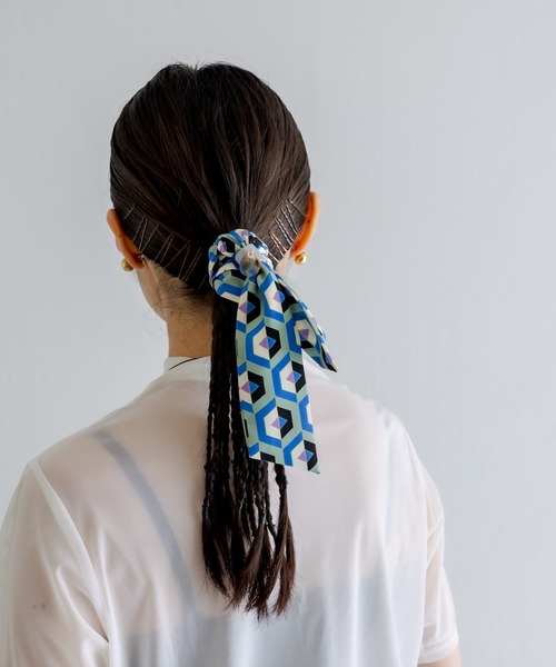 ear PAPILLONNER（イアパピヨネ）の「リング付きスカーフネックレス（ネックレス・レディース・ブラック/レッド/ダークオリーブ/サックスブルー・FREE）」の15枚目の写真