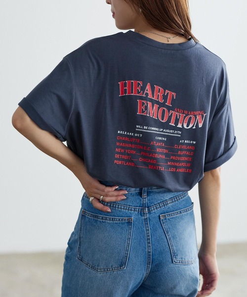 KOBE LETTUCE（コウベレタス）の「バンドツアー風Tシャツ（Tシャツ/カットソー・レディース・オフホワイト/ブラック/ピンク/ブルー/チャコール・FREE）」の17枚目の写真