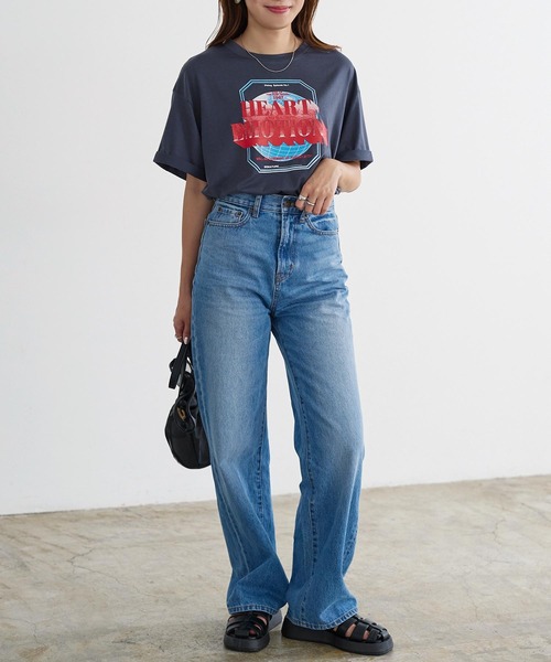 KOBE LETTUCE（コウベレタス）の「バンドツアー風Tシャツ（Tシャツ/カットソー・レディース・オフホワイト/ブラック/ピンク/ブルー/チャコール・FREE）」の20枚目の写真