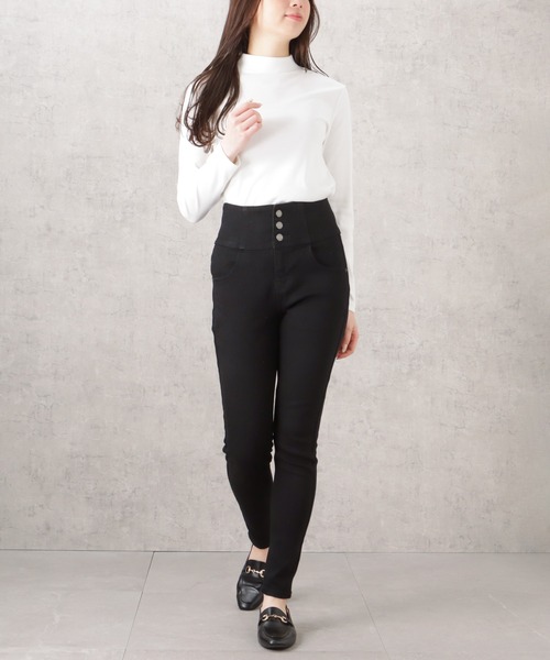 NAVY(ネイビー)の「GOOD STYLE JEANS ハイウエストスキニーデニムパンツ(デニムパンツ・レディース・ワンウォッシュ/ブラック・L/M/XS/S)」の20枚目の写真