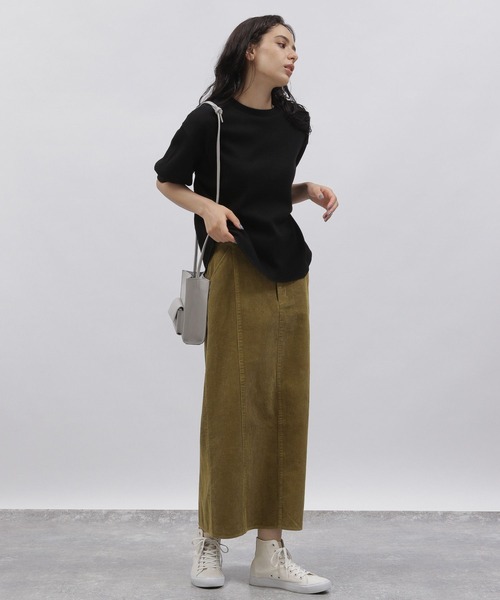 LAKOLE（ラコレ）の「8Wコーデュロイナロースカート[セットアップ対応] / 158270（スカート・レディース・ダークブラウン/カーキ/オレンジ系その他/グレイッシュベージュ・SMALL/MEDIUM）」の11枚目の写真