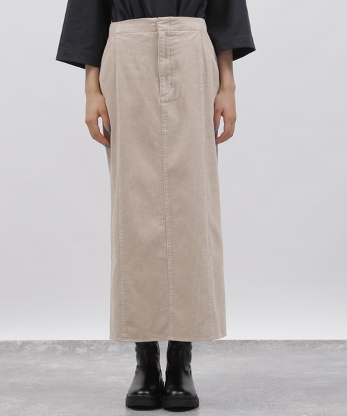 LAKOLE（ラコレ）の「8Wコーデュロイナロースカート[セットアップ対応] / 158270（スカート・レディース・ダークブラウン/カーキ/オレンジ系その他/グレイッシュベージュ・SMALL/MEDIUM）」の14枚目の写真