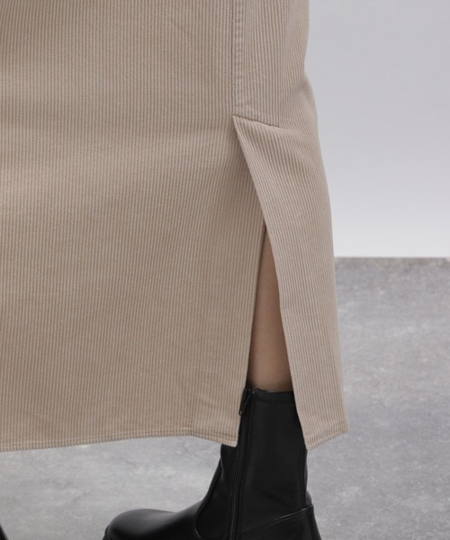 LAKOLE（ラコレ）の「8Wコーデュロイナロースカート[セットアップ対応] / 158270（スカート・レディース・ダークブラウン/カーキ/オレンジ系その他/グレイッシュベージュ・SMALL/MEDIUM）」の8枚目の写真