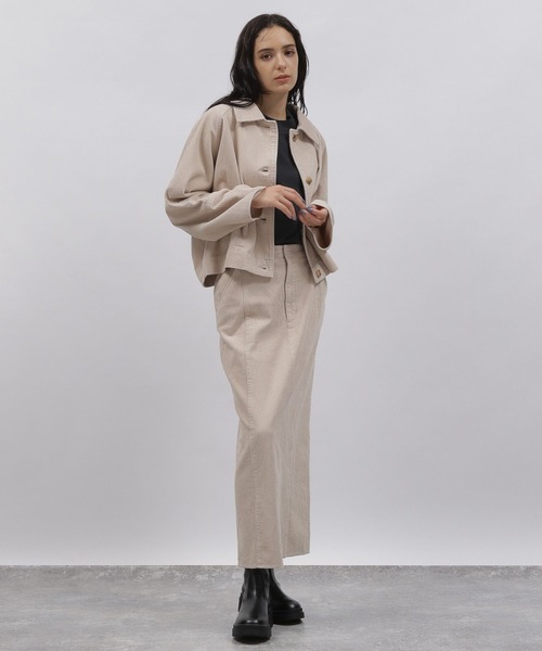 LAKOLE（ラコレ）の「8Wコーデュロイナロースカート[セットアップ対応] / 158270（スカート・レディース・ダークブラウン/カーキ/オレンジ系その他/グレイッシュベージュ・SMALL/MEDIUM）」の13枚目の写真