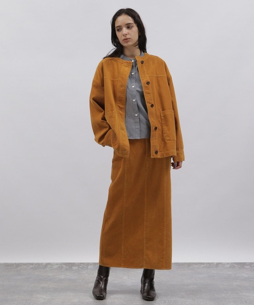 LAKOLE（ラコレ）の「8Wコーデュロイナロースカート[セットアップ対応] / 158270（スカート・レディース・ダークブラウン/カーキ/オレンジ系その他/グレイッシュベージュ・SMALL/MEDIUM）」の22枚目の写真