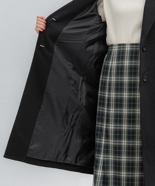 Honeys(ハニーズ)の「チェスターコート(チェスターコート・レディース・スモークピンク/ホワイト/ブラック/ベージュ系その他/ネイビー/杢グレー/ミント/ブラウン系その他・LL/M/L/S)」の20枚目の写真