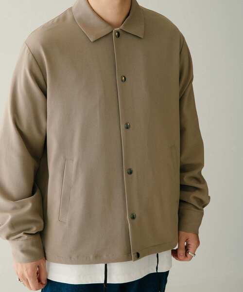 ITEMS URBANRESEARCH(アイテムズ アーバンリサーチ)の「『セットアップ対応』 TR 総裏コーチジャケット(ブルゾン・メンズ・ブラック/ベージュ/ネイビー/グリーン・MEDIUM/LARGE)」の21枚目の写真