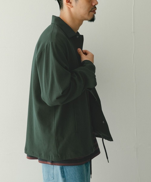 ITEMS URBANRESEARCH(アイテムズ アーバンリサーチ)の「『セットアップ対応』 TR 総裏コーチジャケット(ブルゾン・メンズ・ブラック/ベージュ/ネイビー/グリーン・MEDIUM/LARGE)」の5枚目の写真