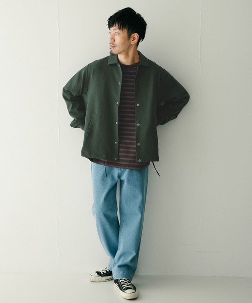 ITEMS URBANRESEARCH(アイテムズ アーバンリサーチ)の「『セットアップ対応』 TR 総裏コーチジャケット(ブルゾン・メンズ・ブラック/ベージュ/ネイビー/グリーン・MEDIUM/LARGE)」の7枚目の写真