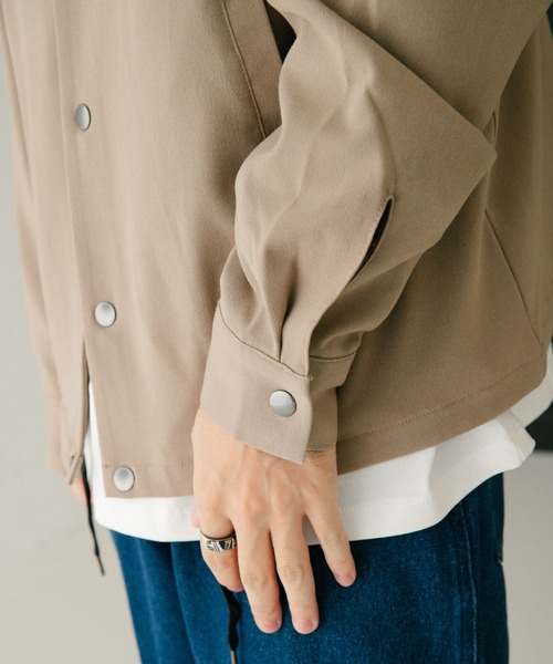 ITEMS URBANRESEARCH(アイテムズ アーバンリサーチ)の「『セットアップ対応』 TR 総裏コーチジャケット(ブルゾン・メンズ・ブラック/ベージュ/ネイビー/グリーン・MEDIUM/LARGE)」の14枚目の写真