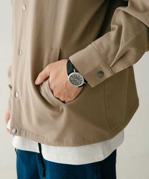 ITEMS URBANRESEARCH(アイテムズ アーバンリサーチ)の「『セットアップ対応』 TR 総裏コーチジャケット(ブルゾン・メンズ・ブラック/ベージュ/ネイビー/グリーン・MEDIUM/LARGE)」の16枚目の写真