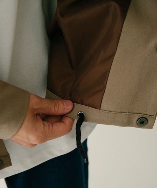 ITEMS URBANRESEARCH(アイテムズ アーバンリサーチ)の「『セットアップ対応』 TR 総裏コーチジャケット(ブルゾン・メンズ・ブラック/ベージュ/ネイビー/グリーン・MEDIUM/LARGE)」の17枚目の写真