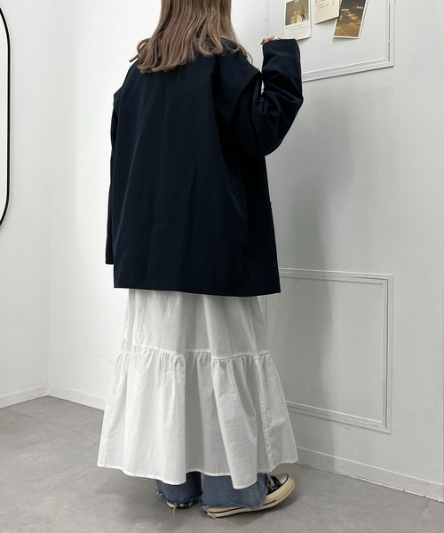 apres jour mignon（アプレジュールミニョン）の「【3周年記念アイテム】２WAYジャケット【ZOZOTOWN限定アイテム】（テーラードジャケット・レディース・ブラック/ベージュ/ネイビー・X-LARGE/フリー）」の6枚目の写真