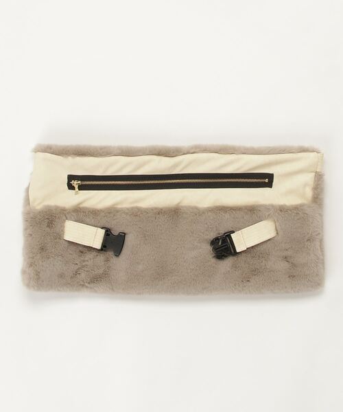 RehersalL（リハーズオール）の「rehersall/リハーズオール/ECO Fur BAGネックウォーマー（ショルダーバッグ・レディース・ブラック/グレー・F）」の8枚目の写真
