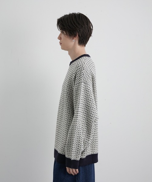 JUNRED（ジュンレッド）の「バーズアイルーズニットプルオーバー（ニット/セーター・メンズ・ネイビー/グリーン/ホワイト系その他・S/M/L）」の18枚目の写真