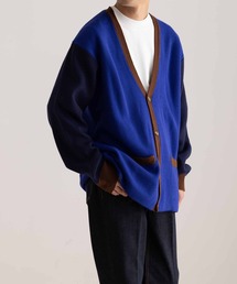 【WEB限定】LOGAN/ローガン 別注 カラーブロック カーディガン/ユニセックス