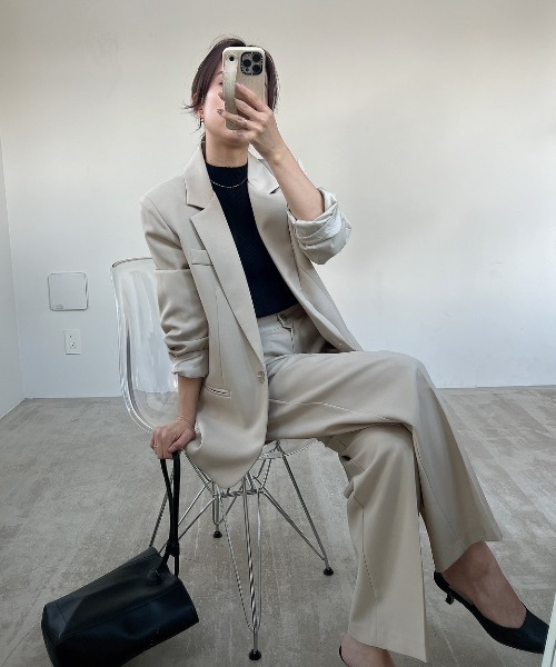 ACYM(アシーム)の「Usual color スラックス(スラックス・レディース・ダークグレー/ベージュ・SMALL/MEDIUM)」の14枚目の写真