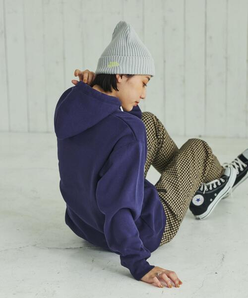 coen(コーエン)の「ヘビー裏起毛刺繍フーディー(パーカー・レディース・イエロー/ネイビー/ライトグレー・M/L)」の13枚目の写真