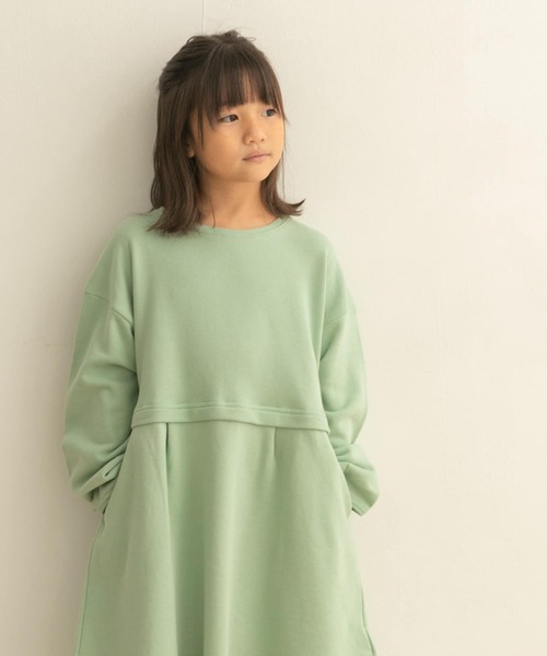 URBAN RESEARCH DOORS（アーバンリサーチドアーズ）の「裏毛セットアップ風ワンピース(KIDS)（ワンピース・キッズ・ミント/ピンク・105/120/135）」の6枚目の写真