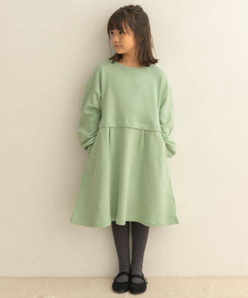 URBAN RESEARCH DOORS（アーバンリサーチドアーズ）の「裏毛セットアップ風ワンピース(KIDS)（ワンピース・キッズ・ミント/ピンク・105/120/135）」の7枚目の写真