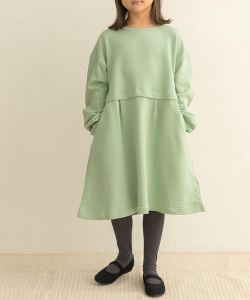 URBAN RESEARCH DOORS（アーバンリサーチドアーズ）の「裏毛セットアップ風ワンピース(KIDS)（ワンピース・キッズ・ミント/ピンク・105/120/135）」の8枚目の写真