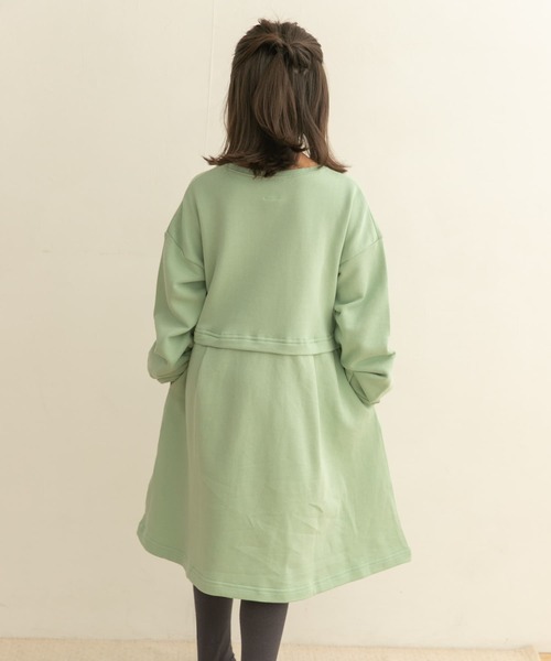 URBAN RESEARCH DOORS（アーバンリサーチドアーズ）の「裏毛セットアップ風ワンピース(KIDS)（ワンピース・キッズ・ミント/ピンク・105/120/135）」の9枚目の写真