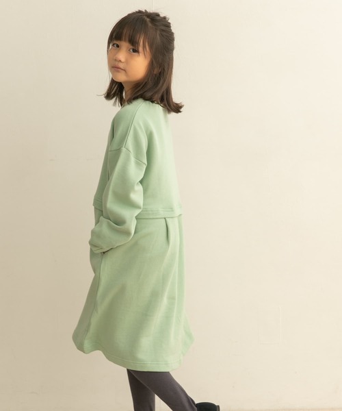 URBAN RESEARCH DOORS（アーバンリサーチドアーズ）の「裏毛セットアップ風ワンピース(KIDS)（ワンピース・キッズ・ミント/ピンク・105/120/135）」の11枚目の写真