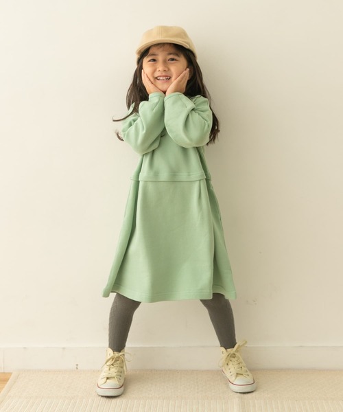 URBAN RESEARCH DOORS（アーバンリサーチドアーズ）の「裏毛セットアップ風ワンピース(KIDS)（ワンピース・キッズ・ミント/ピンク・105/120/135）」の18枚目の写真