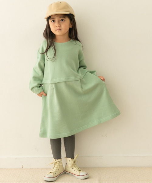 URBAN RESEARCH DOORS（アーバンリサーチドアーズ）の「裏毛セットアップ風ワンピース(KIDS)（ワンピース・キッズ・ミント/ピンク・105/120/135）」の19枚目の写真