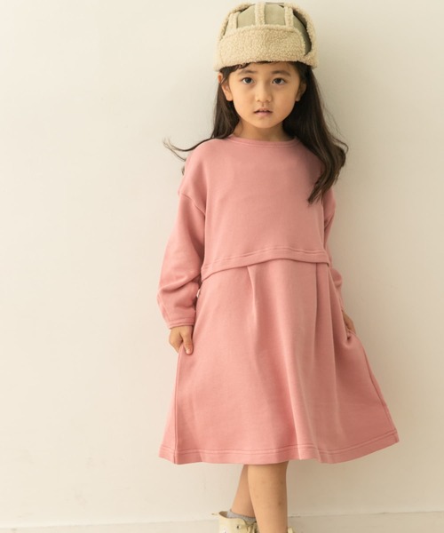 URBAN RESEARCH DOORS（アーバンリサーチドアーズ）の「裏毛セットアップ風ワンピース(KIDS)（ワンピース・キッズ・ミント/ピンク・105/120/135）」の22枚目の写真