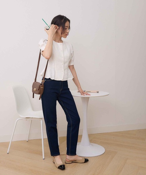 テーパードデニムパンツ（デニムパンツ）｜CHAN ME（チャンミ）の