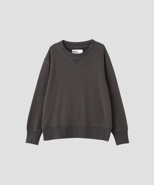 MHL.（エムエイチエル）の「LIGHT LOOPBACK COTTON（スウェット・レディース・チャコール/ダークオレンジ・2）」の7枚目の写真