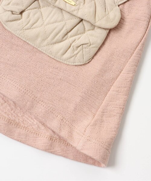 Seraph（セラフ）の「キルティングポシェットチュニック（チュニック・キッズ・アイボリー/ピンク/ブラック・130/120/100/90/110/140/80/95）」の11枚目の写真