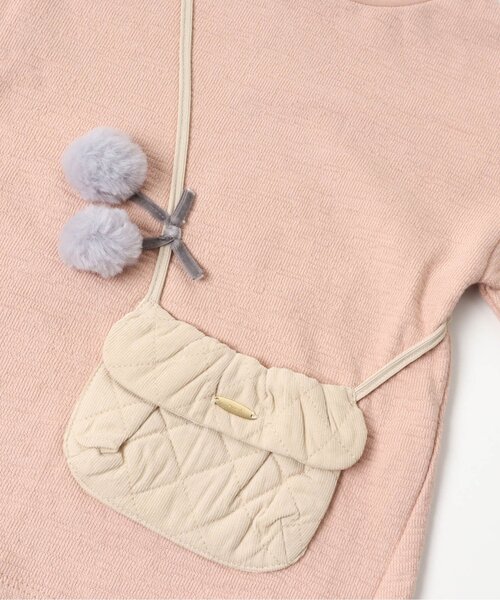 Seraph（セラフ）の「キルティングポシェットチュニック（チュニック・キッズ・アイボリー/ピンク/ブラック・130/120/100/90/110/140/80/95）」の12枚目の写真