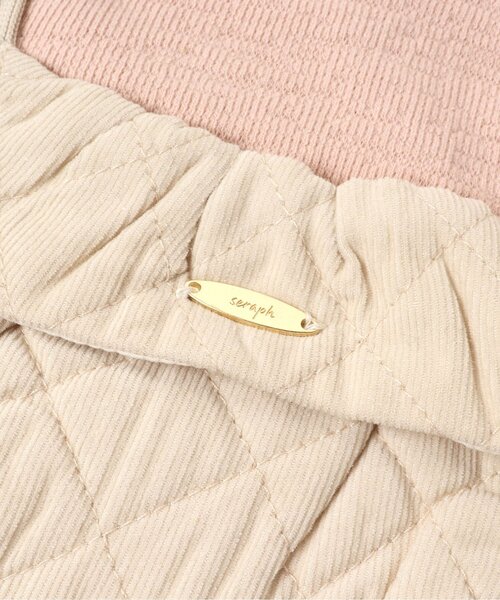 Seraph（セラフ）の「キルティングポシェットチュニック（チュニック・キッズ・アイボリー/ピンク/ブラック・130/120/100/90/110/140/80/95）」の9枚目の写真