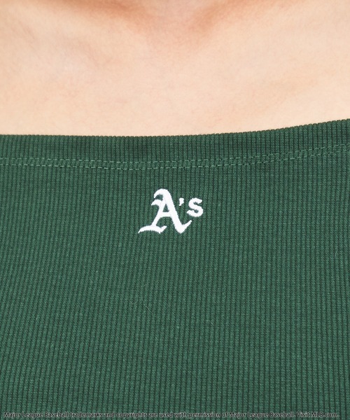 BACK TO THE FIELD(バック トゥー ザ フィールド)の「【MLB】刺繍ロゴカットタイトリブトップス(Tシャツ/カットソー・レディース・ホワイト/グリーン/ブラック・FREE)」の16枚目の写真