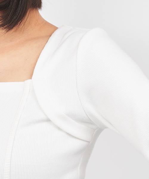 BACK TO THE FIELD(バック トゥー ザ フィールド)の「【MLB】刺繍ロゴカットタイトリブトップス(Tシャツ/カットソー・レディース・ホワイト/グリーン/ブラック・FREE)」の9枚目の写真