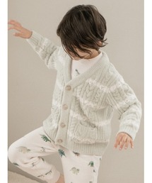 gelato pique（ジェラートピケ）の「【KIDS】ボーダーアランカーディガン（ルームウェア/パジャマ・キッズ）」