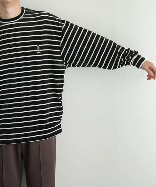 SENSE OF PLACE by URBAN RESEARCH(センスオブプレイスバイアーバンリサーチ)の「『別注』TeddyBear×SENSE OF PLACE テディベアベロアスウェットB(Tシャツ/カットソー・メンズ・ライトグレー/ブラック・MEDIUM/LARGE)」の22枚目の写真