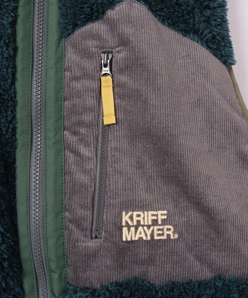 KRIFF MAYER（クリフメイヤー）の「KRIFF MAYER シャギーボアベスト（ベスト・メンズ・ネイビー/ベージュ/カーキ/マルチ/ナチュラル・S/M/L/XL）」の16枚目の写真