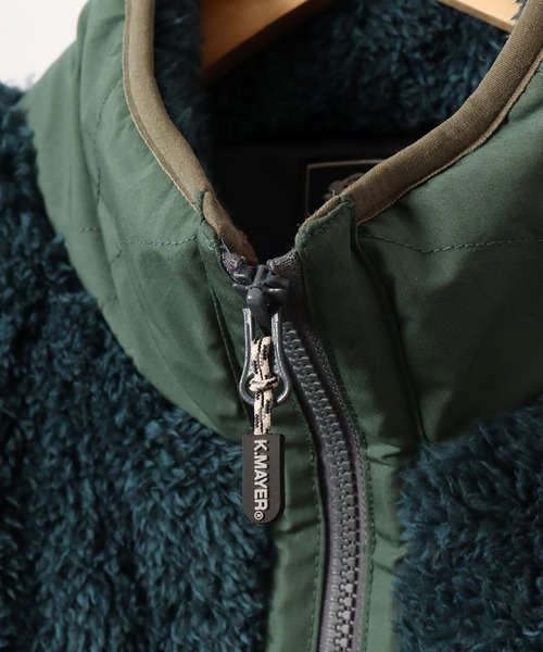 KRIFF MAYER（クリフメイヤー）の「KRIFF MAYER シャギーボアベスト（ベスト・メンズ・ネイビー/ベージュ/カーキ/マルチ/ナチュラル・S/M/L/XL）」の15枚目の写真