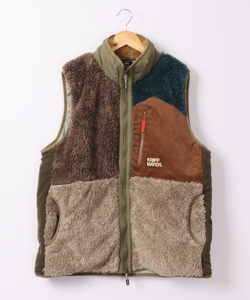 KRIFF MAYER（クリフメイヤー）の「KRIFF MAYER シャギーボアベスト（ベスト・メンズ・ネイビー/ベージュ/カーキ/マルチ/ナチュラル・S/M/L/XL）」の22枚目の写真